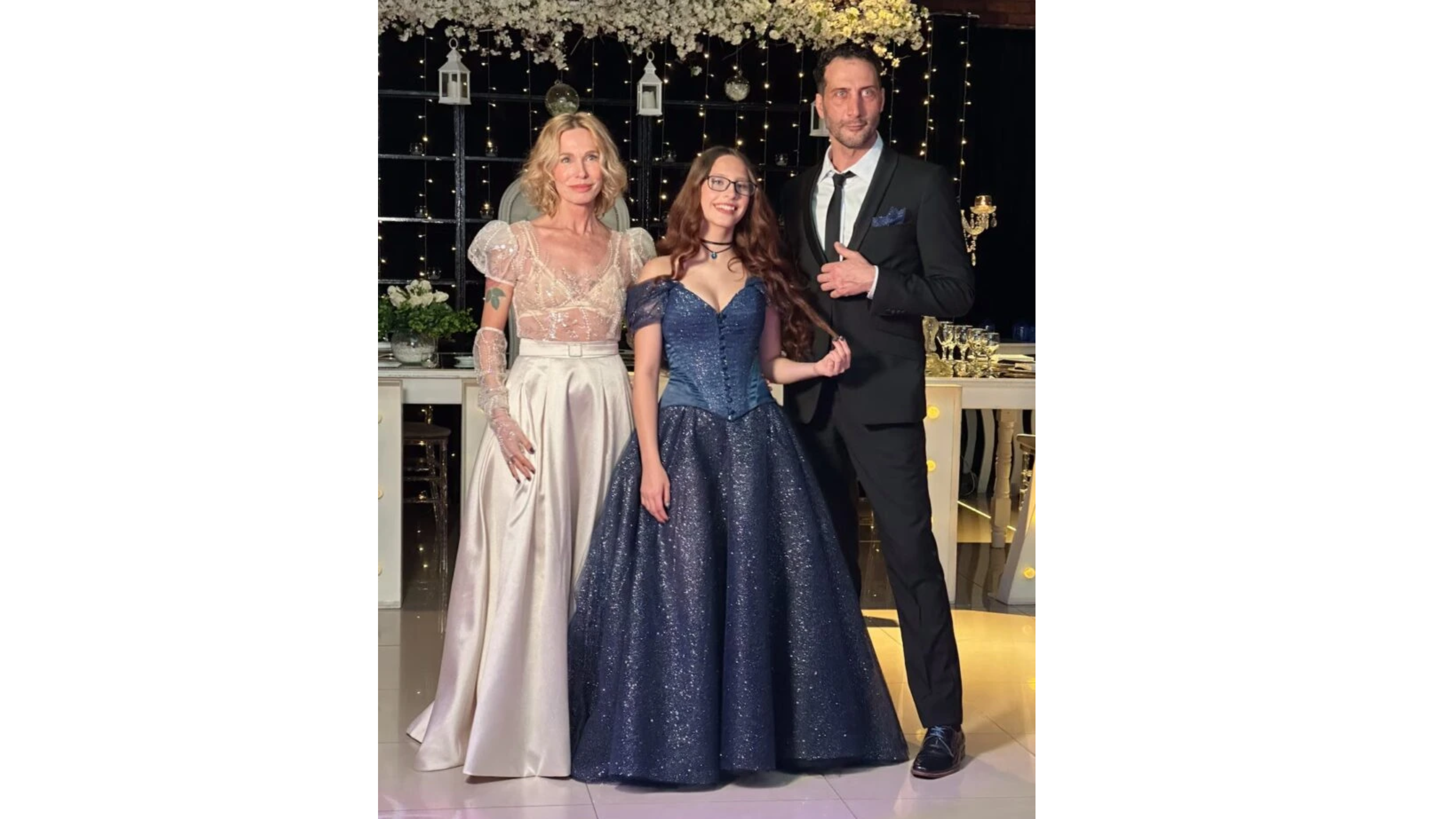 Gloria y Luciano junto a su hija Amelia.