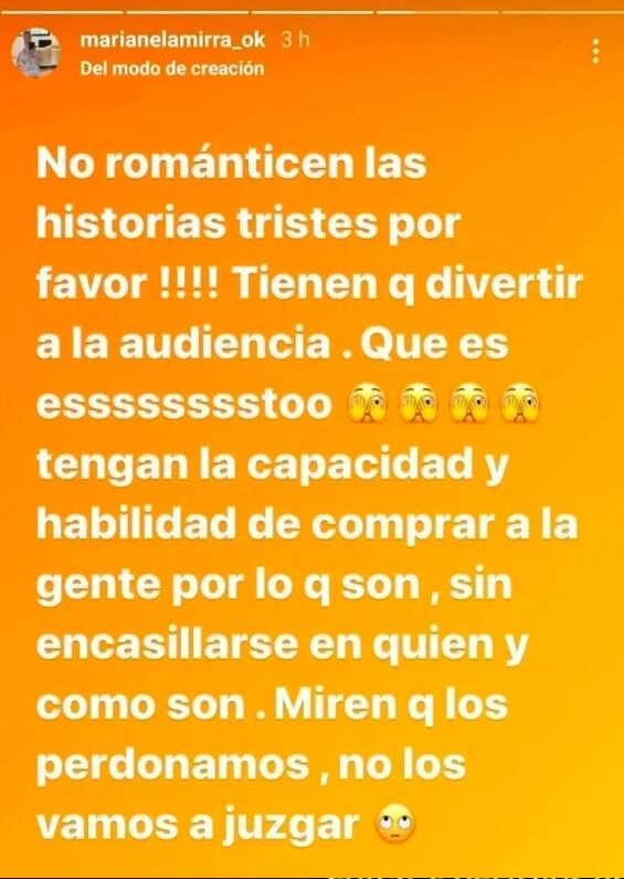 Marianela Mirra criticó a "Gran hermano" 2022. (Foto: Instagram Marianela Mirra)