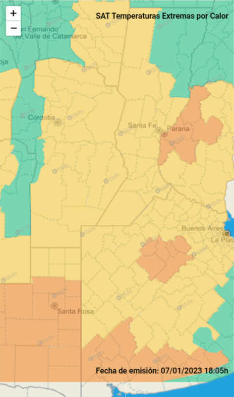 Sigue la ola de calor, con alerta amarilla