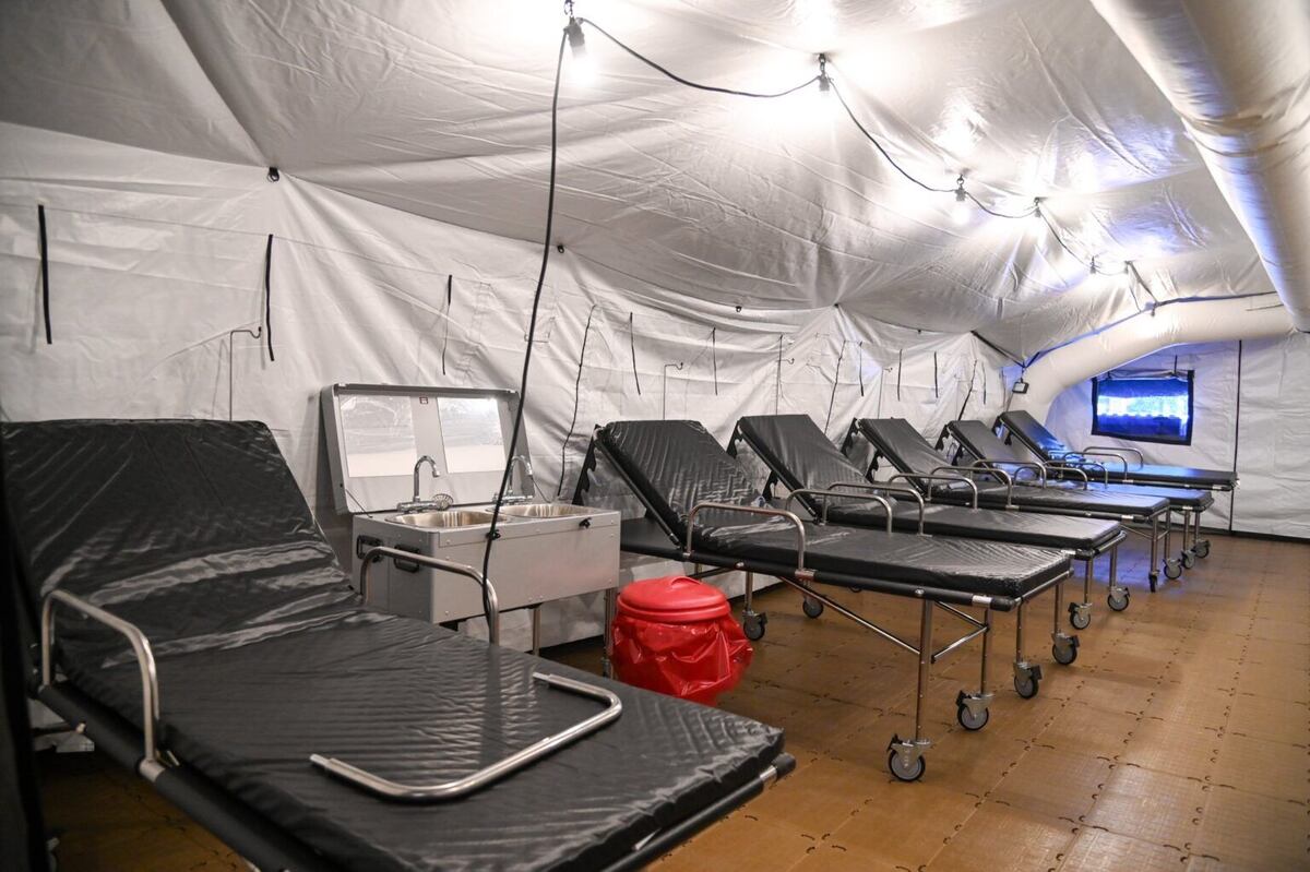 Bahía Blanca: tren sanitario y hospital de campaña Ejercito para atención médica
