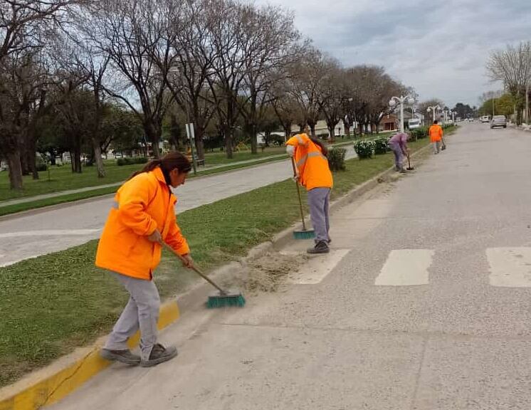 Trabajos semanales de la Coordinación de Higiene Urbana de Tres Arroyos