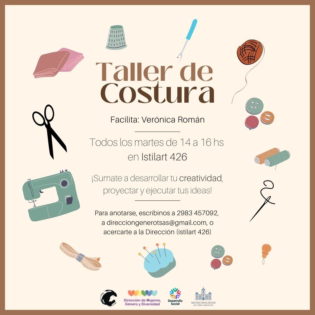 Taller de Costura en la Dirección de Mujeres, Género y Diversidad