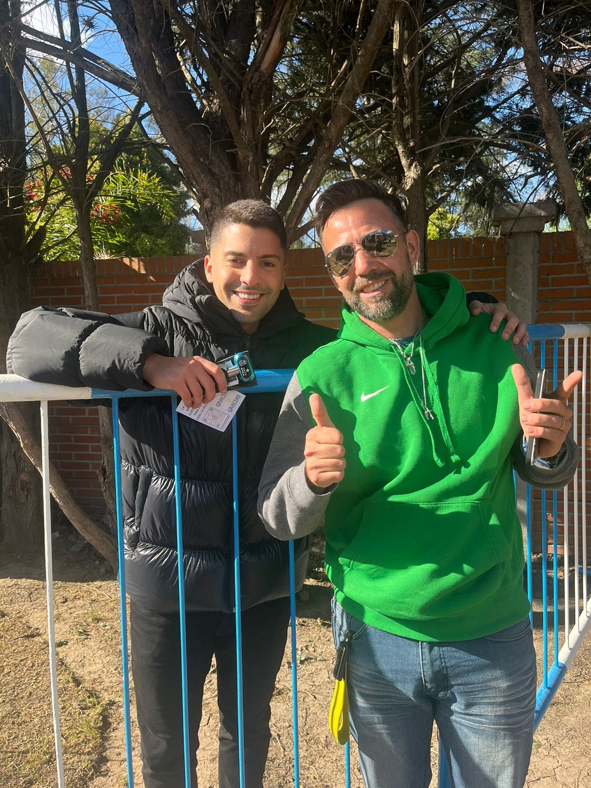 Jorge y Gastón Edul en la espera.