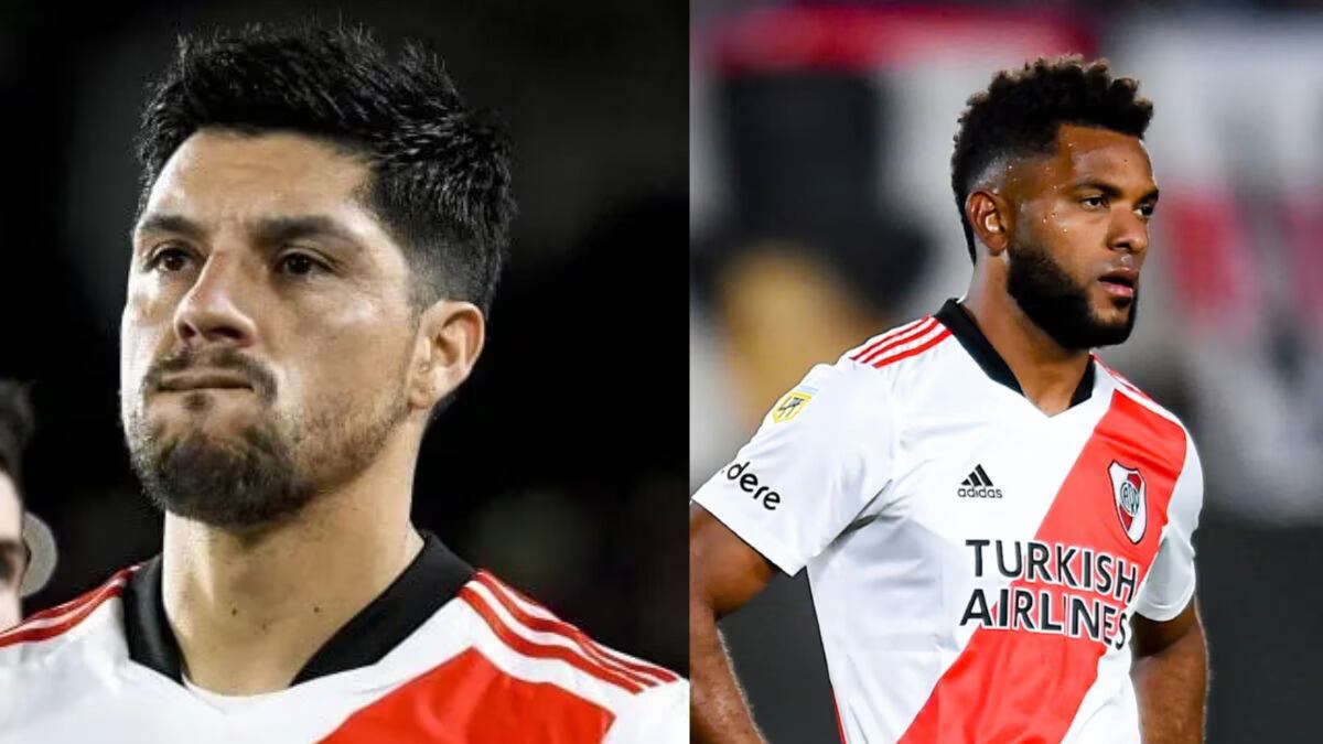 El gesto de Enzo Pérez con Miguel Borja que no se mostró en tele durante el partido de River