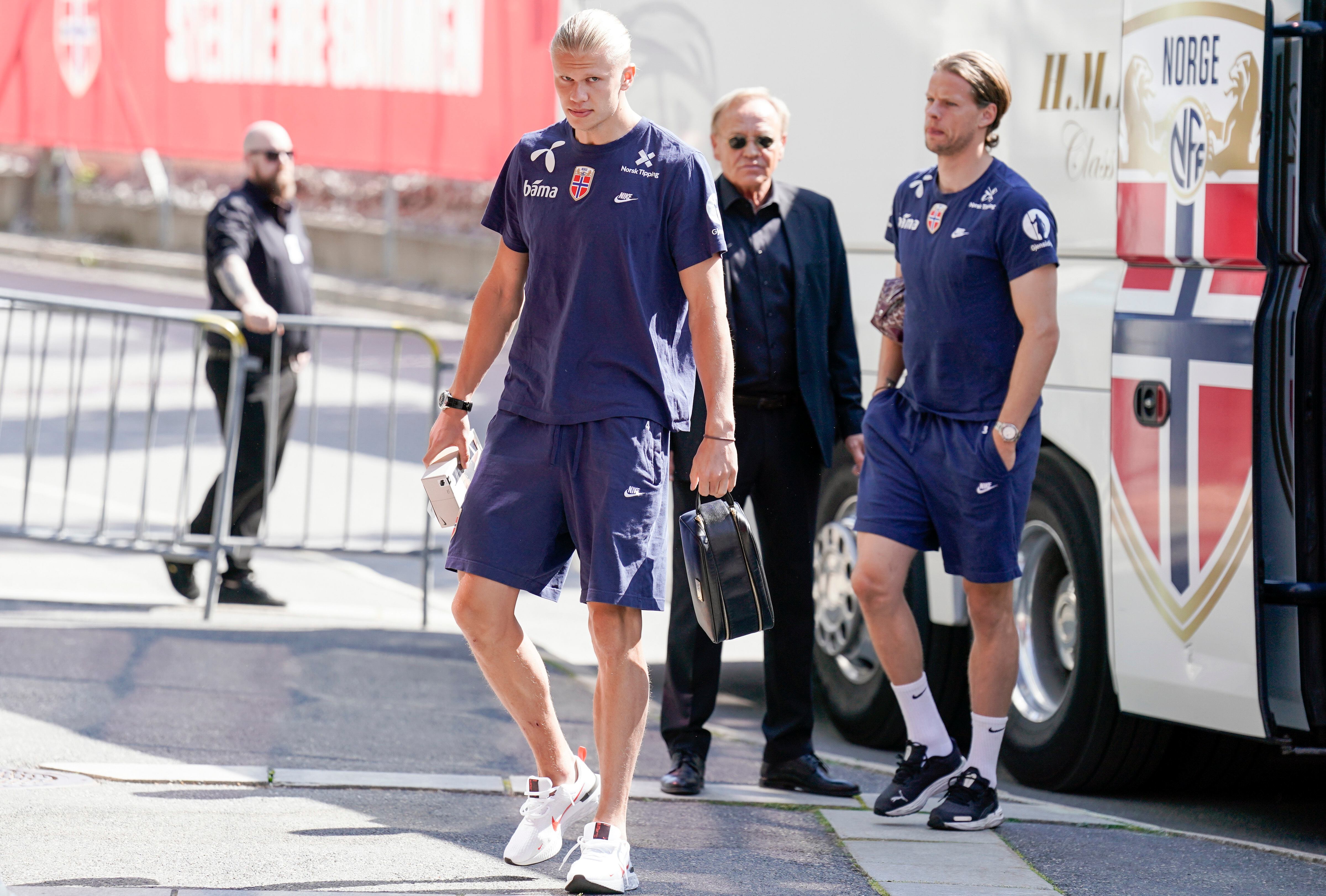 Erling Haaland, la gran figura de Noruega. Foto: Fredrik Varfjell / NTB Scanpix vía AP.