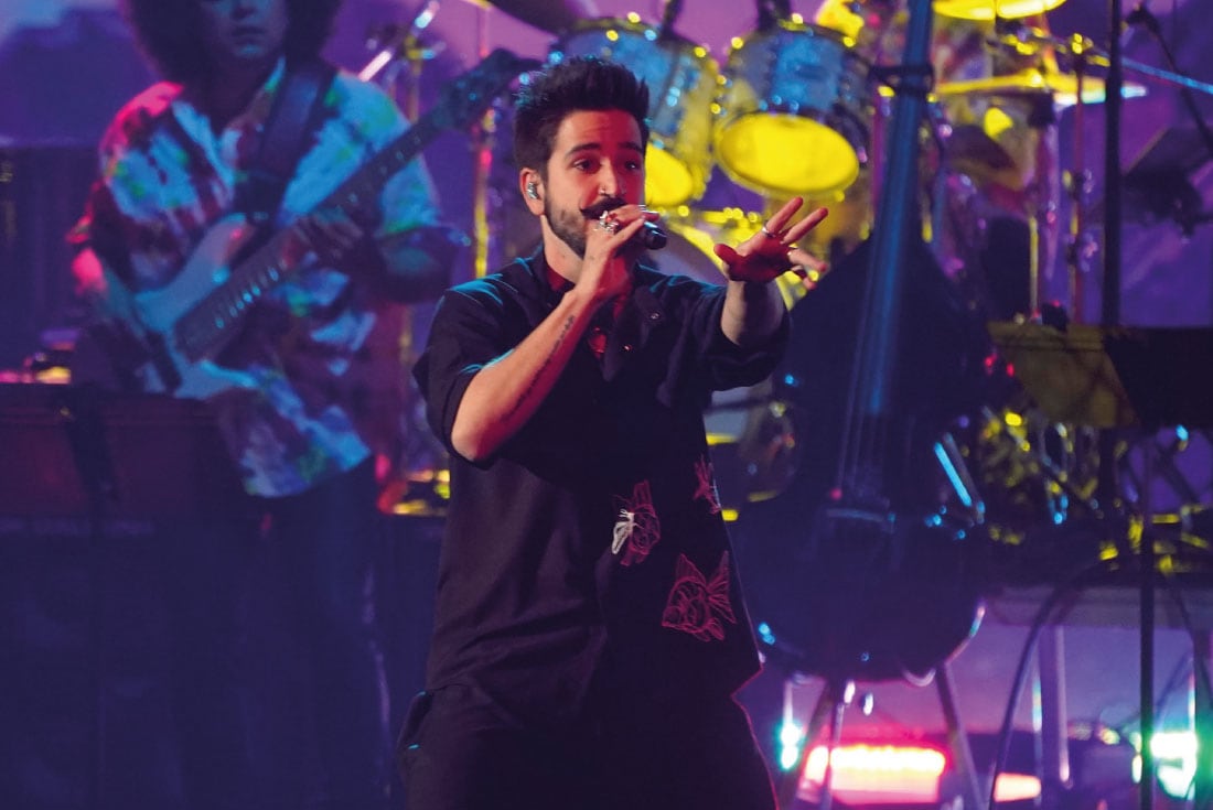 Camilo, uno de los más nominados, en su presentación en los Latin Grammy. (AP)