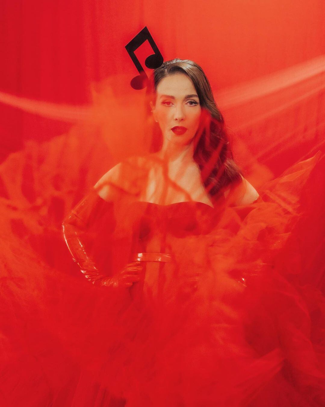 A puro fuego, Natalia Oreiro encandiló a sus fans con un vestido rojo