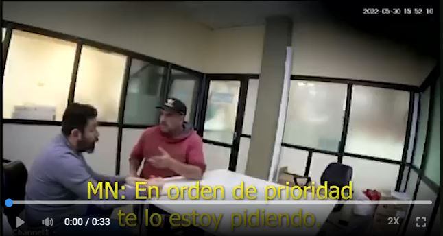 “Yo quiero solucionar lo mío y me quedo tranqui”, dice claramente el líder de la agrupación, en el video que la Municipalidad puso a disposición de la Justicia y de toda la comunidad de Ushuaia.