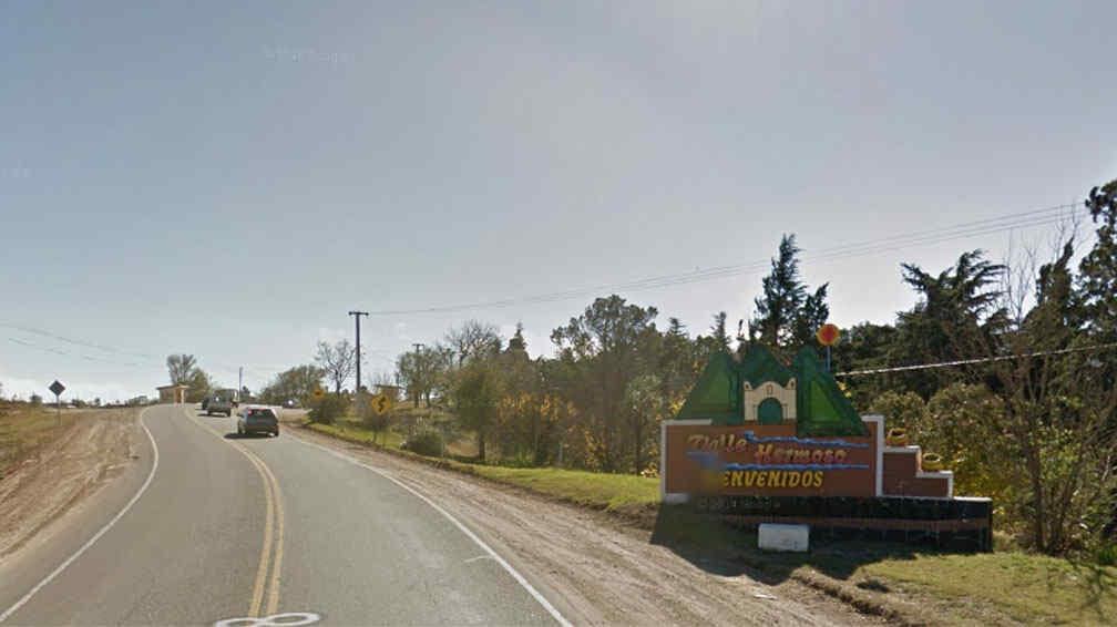 INGRESO. A la localidad de Valle Hermoso (Captura de Google Street View).