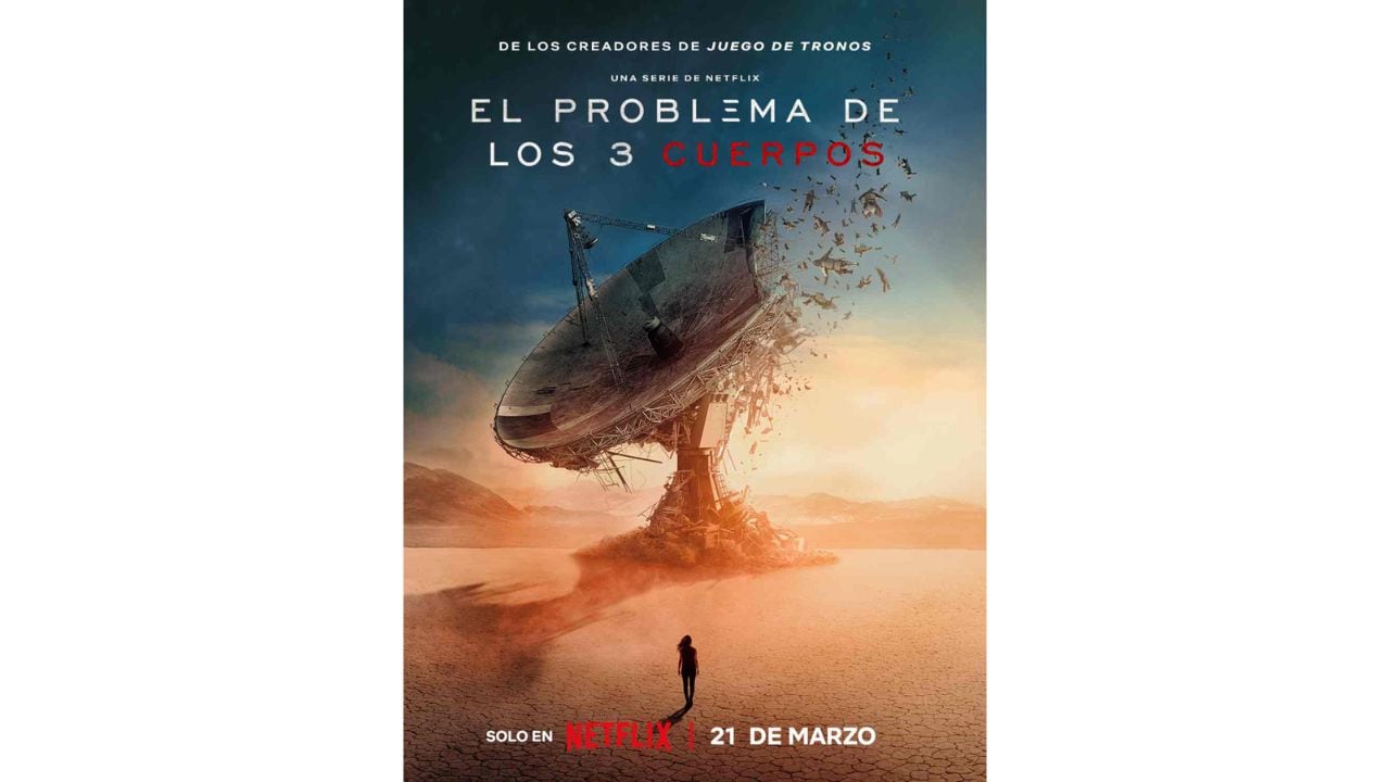 Póster de la serie "El problema de los tres cuerpos".