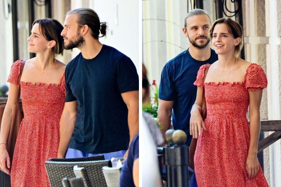 Emma Watson y su pareja disfrutando de Italia.