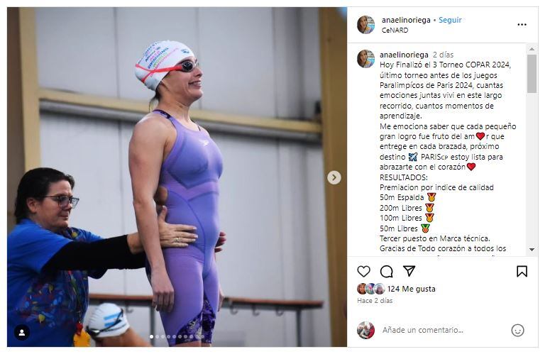 Elizabeth Noriega natación paralímpica Arroyito Selección Argentina