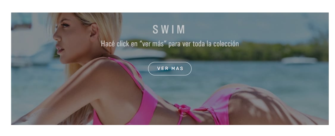 Banner promocional de Wanda Swim en la web oficial de Wanda Nara