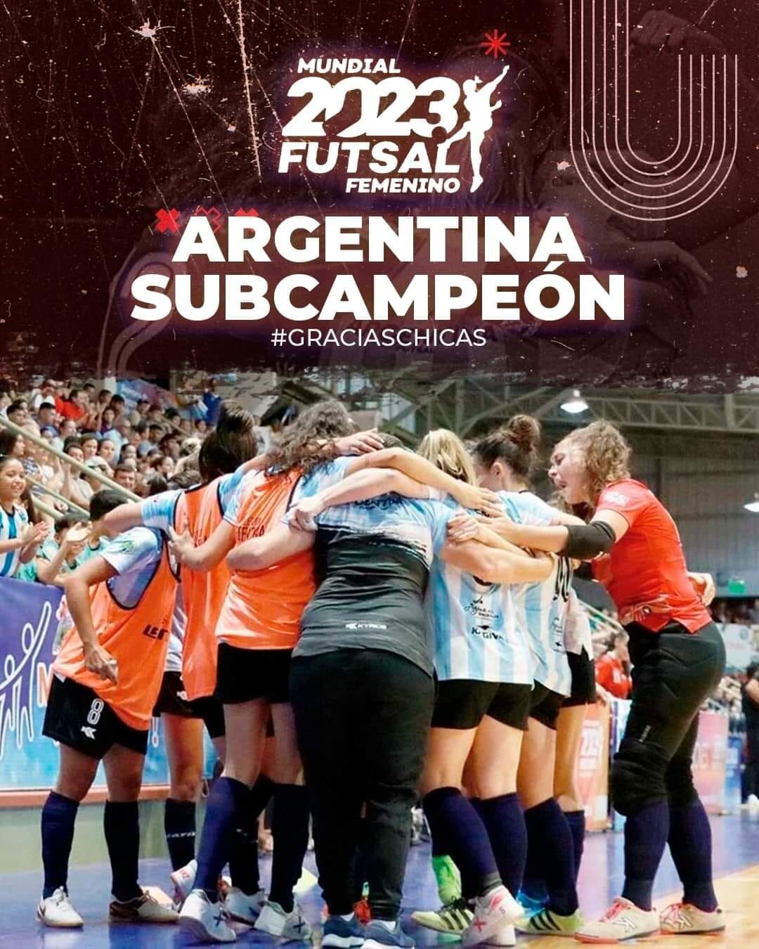 Argentina subcampeón mundial de futsal femenino con cuatro mendocinas