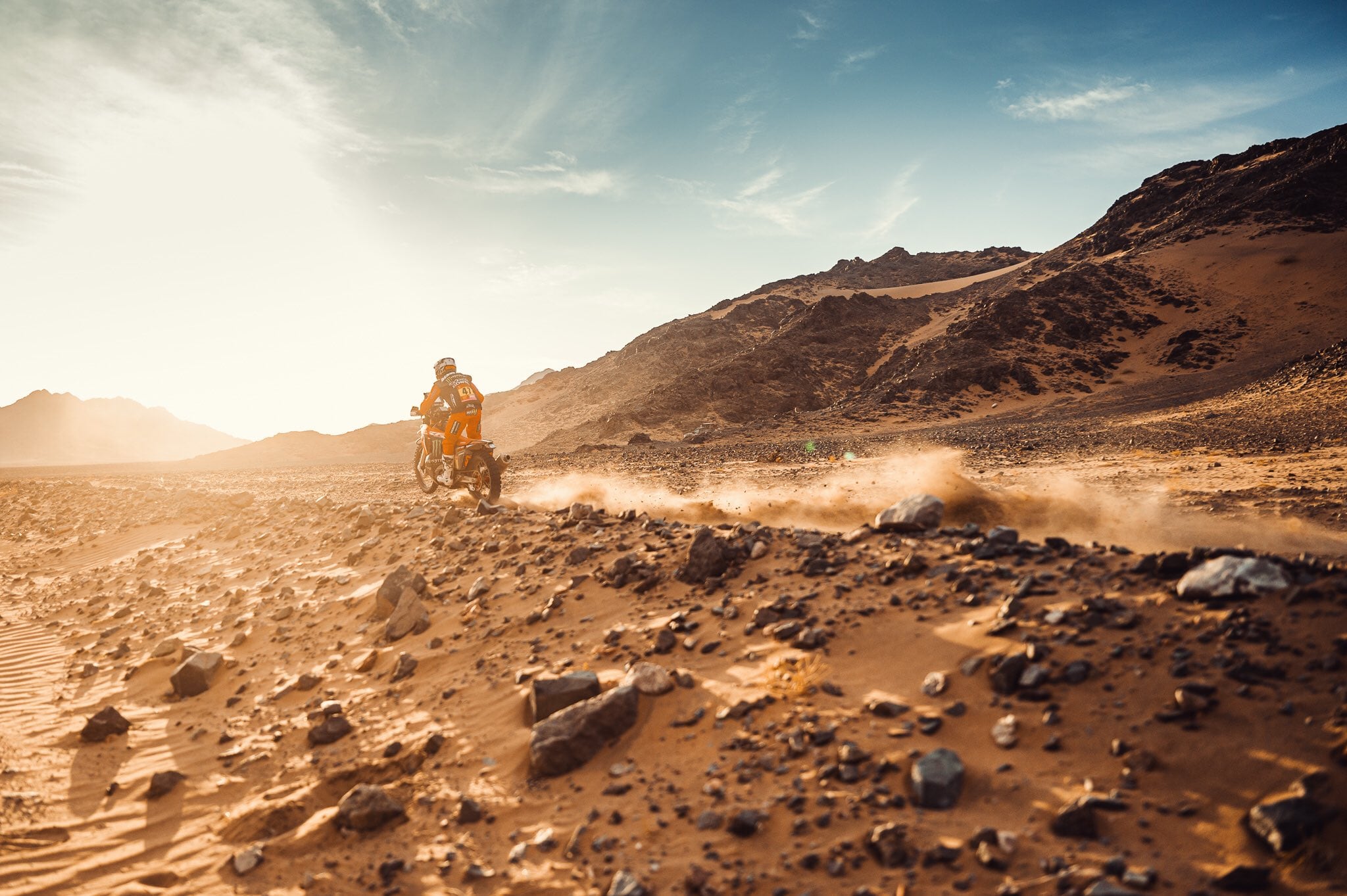 El salteño en la undécima etapa del Rally Dakar.