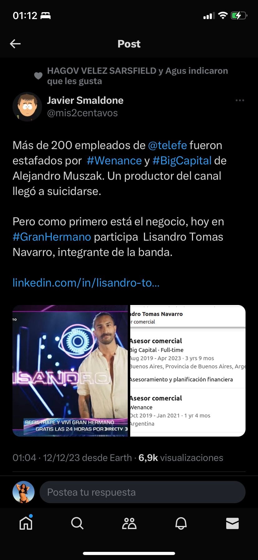 La denuncia que surgió en las redes sociales contra Lisandro Navarro