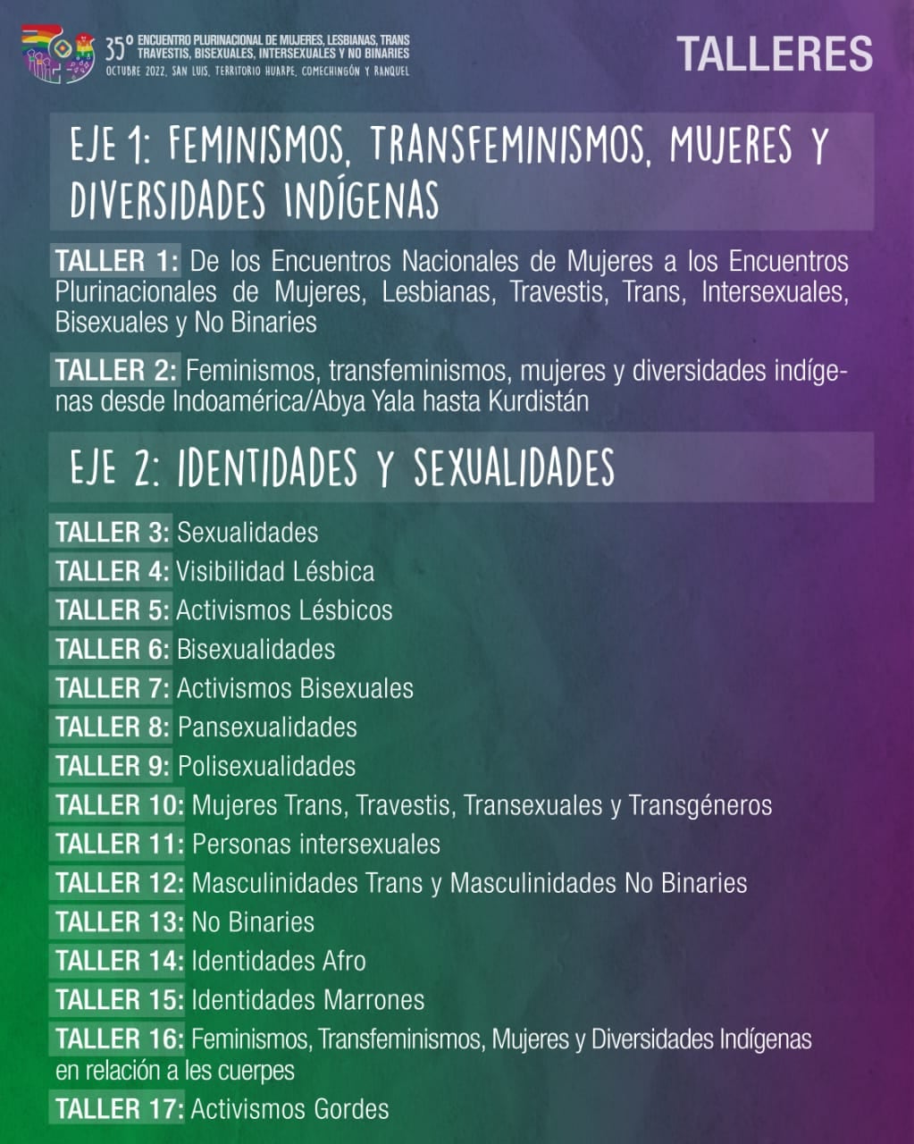 35° Encuentro Plurinacional San Luis 2022, todo lo que tenés que saber