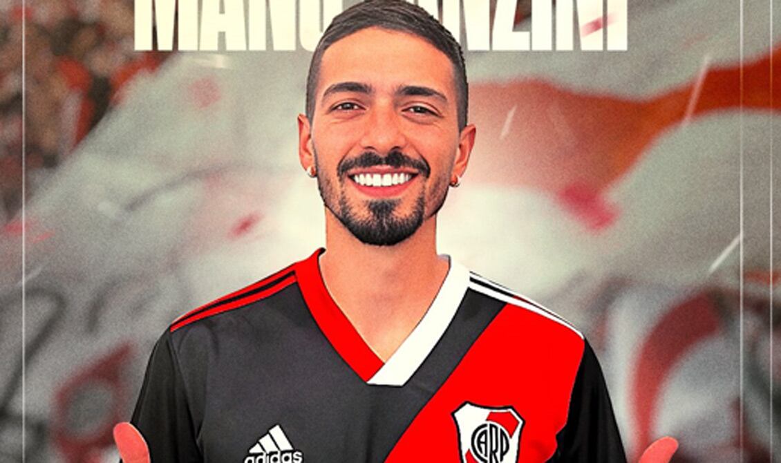 Lanzini, otra vez con la remera de River (Foto: Prensa River).