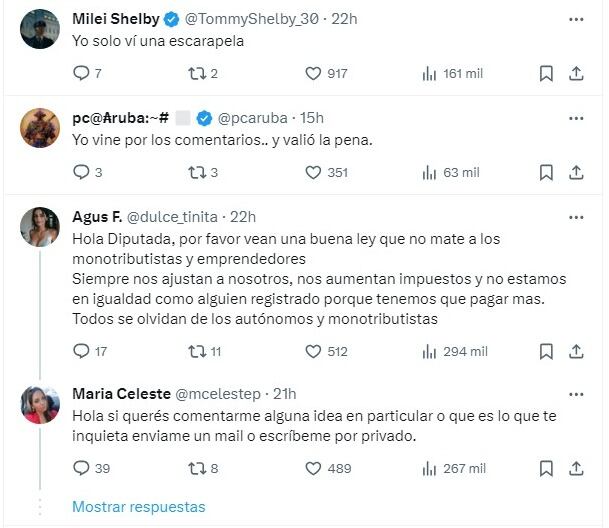 Algunos de los comentarios en el posteo realizado por Lemoine.