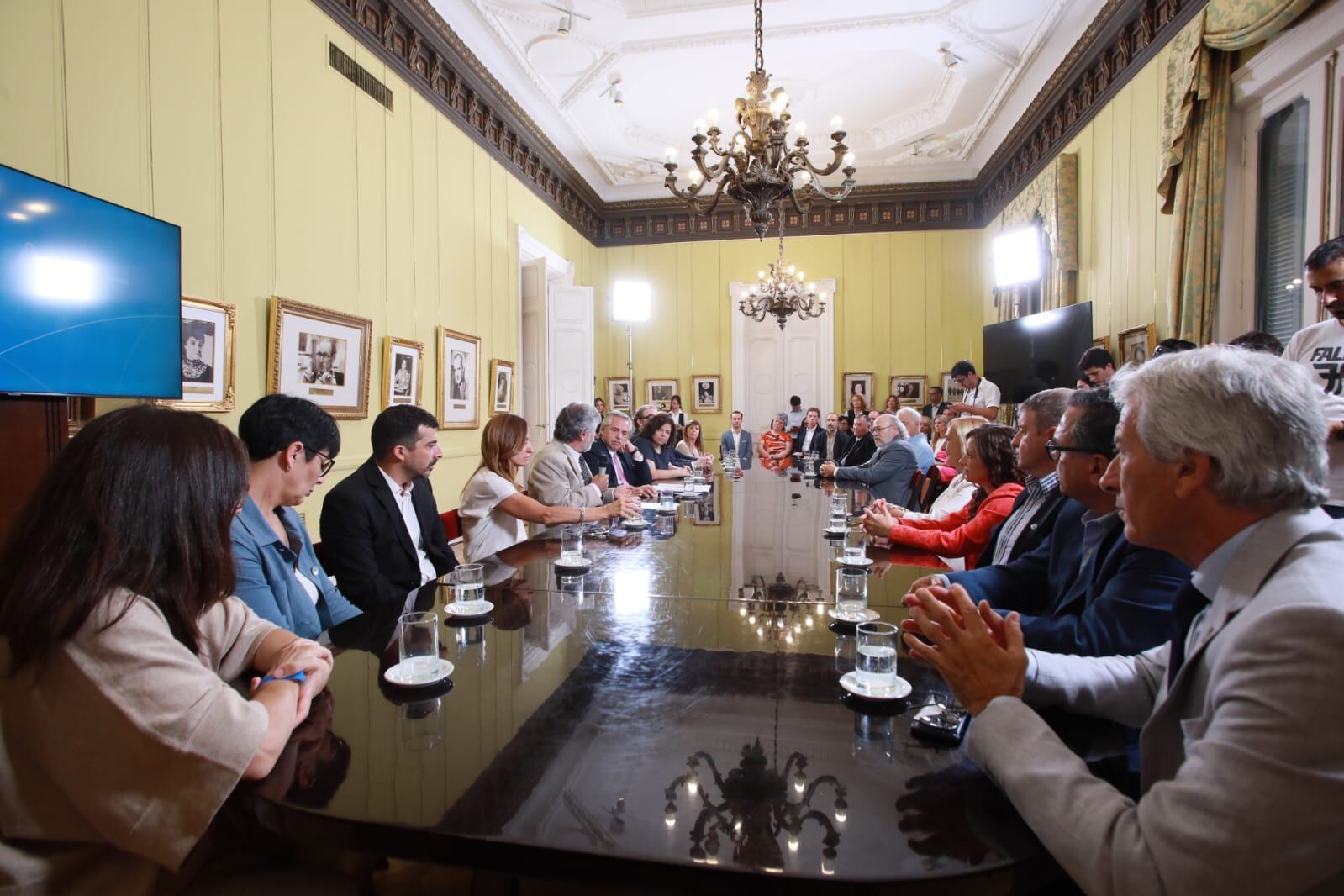 El anuncio de inversiones en la Casa Rosada. 