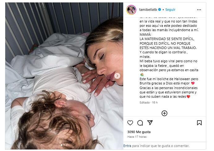 La horrible experiencia que tuvo Tamara Bella con su hija.