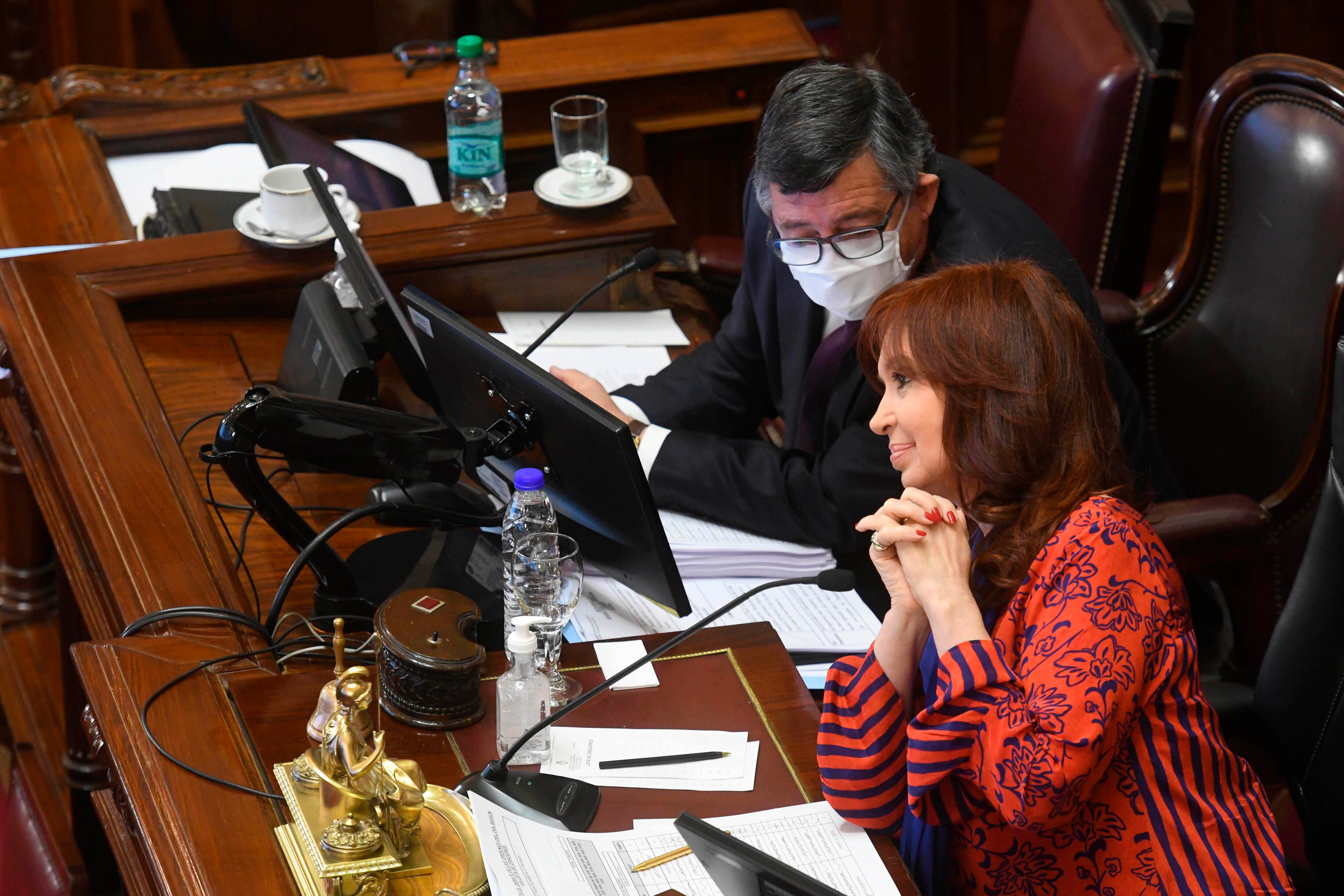 La vicepresidenta y presidenta del Senado, Cristina Fernández de Kirchner