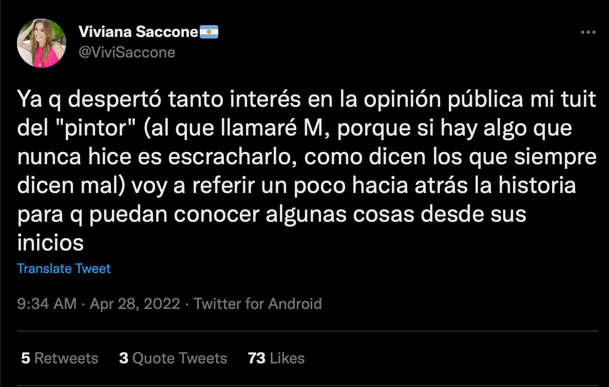 Los tuits de Viviana Saccone explicando cómo fue víctima de la estafa de un albañil.