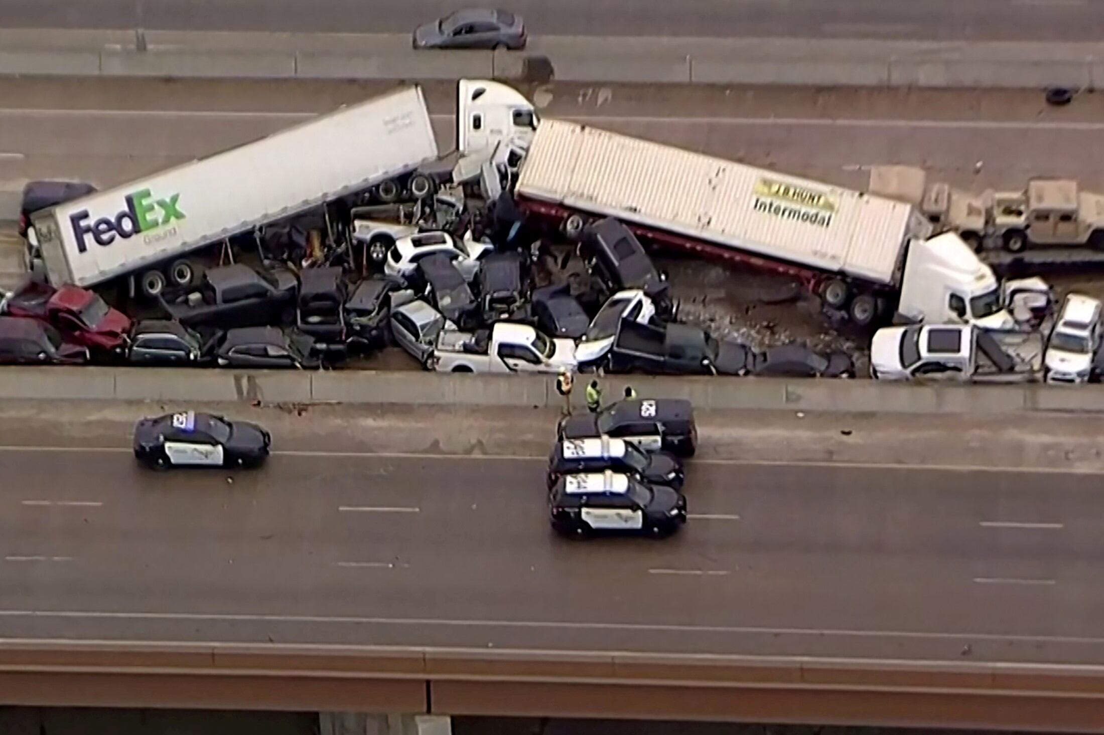 Accidente múltiple en autopista de Texas