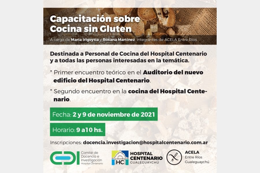 Capacitación cocina sin Gluten