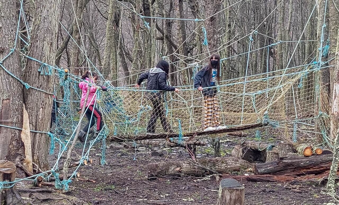 Alumnos en el campamento educativo disfrutando y aprendiendo a la vez