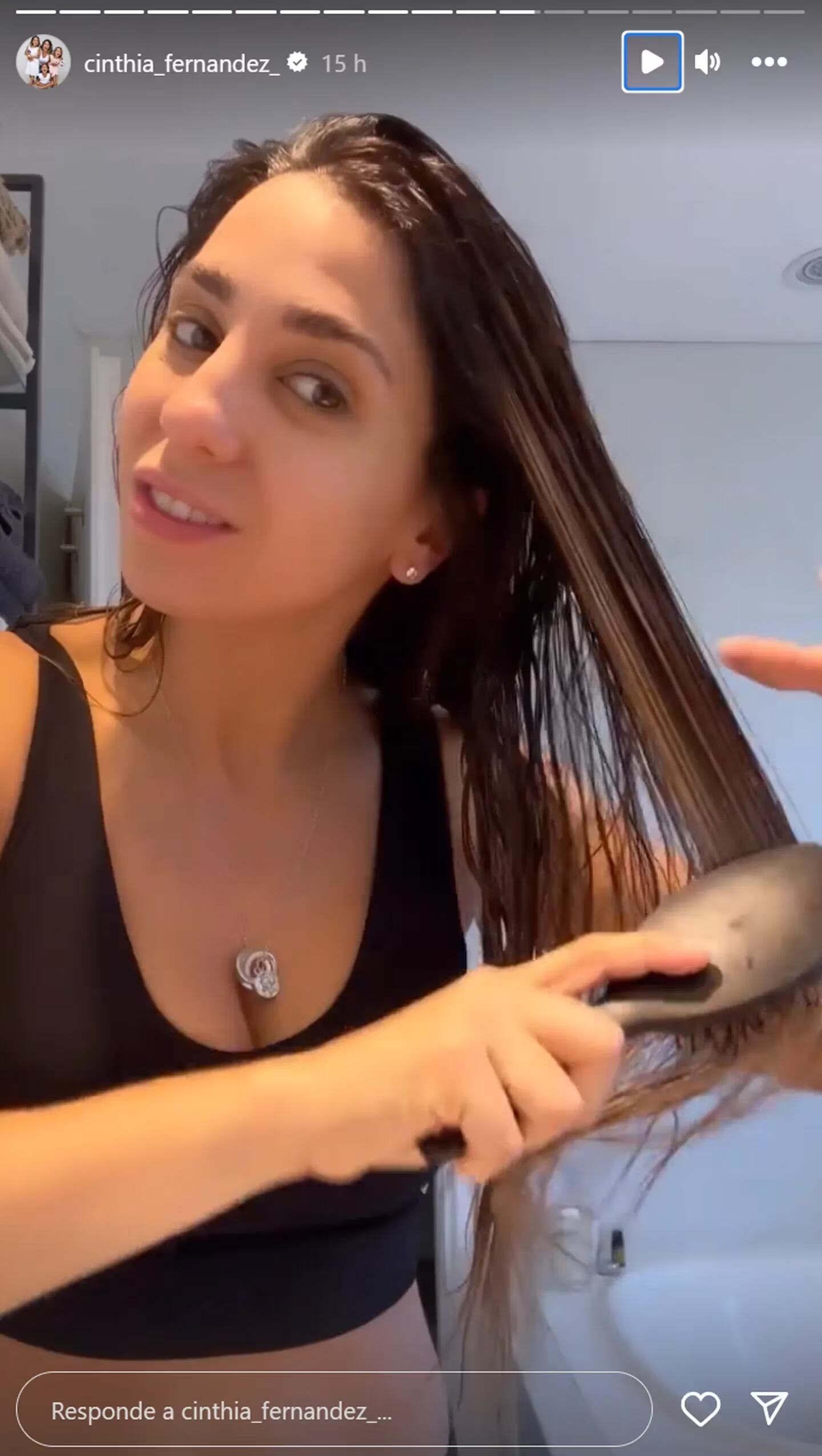 Cinthia Fernández mostró su secreto de belleza casero para tener el pelo suave y luminoso