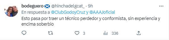 Criticas en twitter tras la derrota del Tomba en La Paternal.