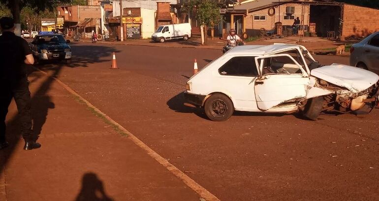 Accidente vial en Eldorado dejó un saldo de daños materiales.