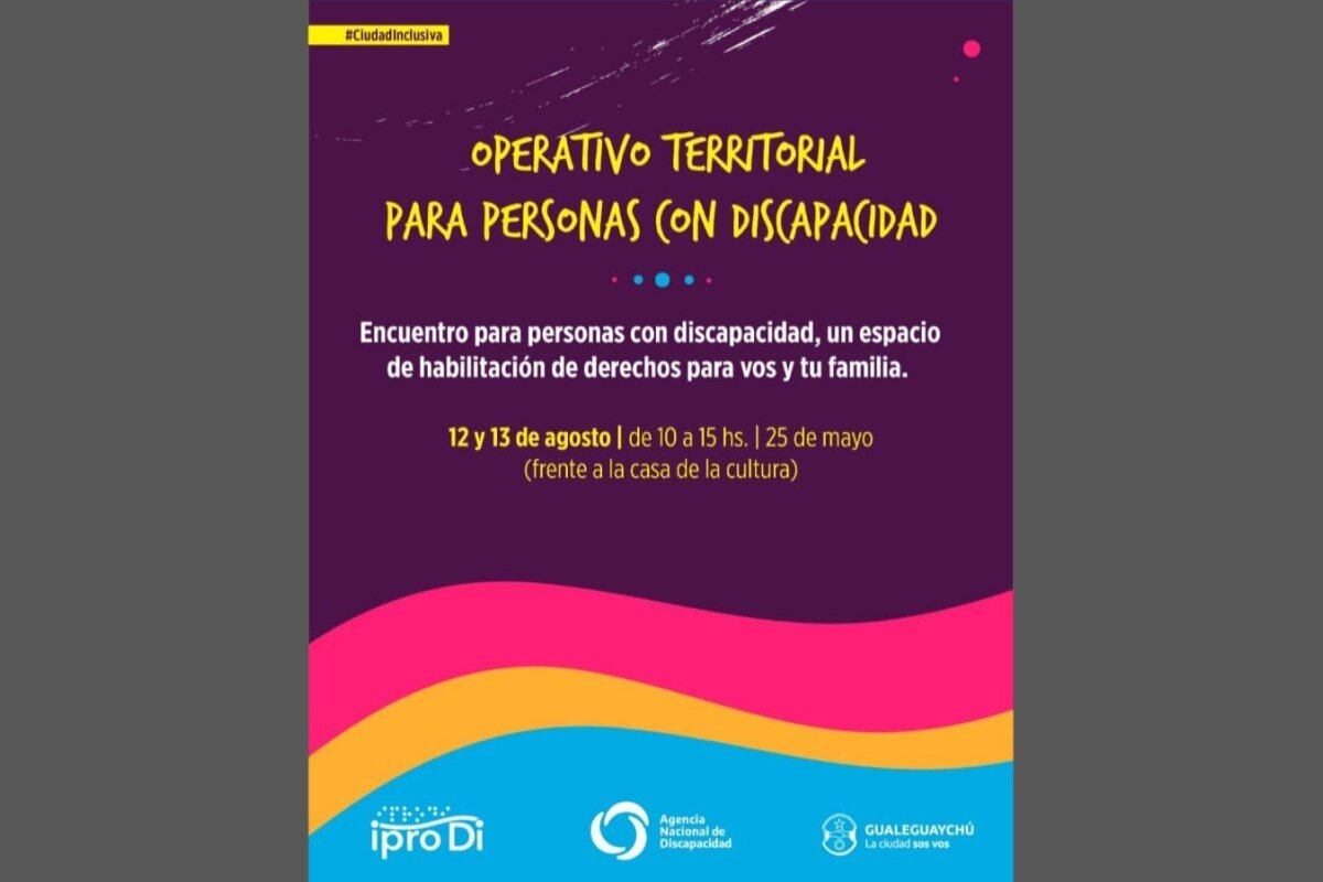 Operativo territorial para discapacitados