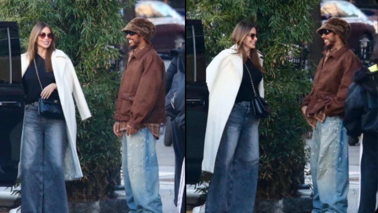 Sofía Vergara y Lewis Hamilton en Nueva York.