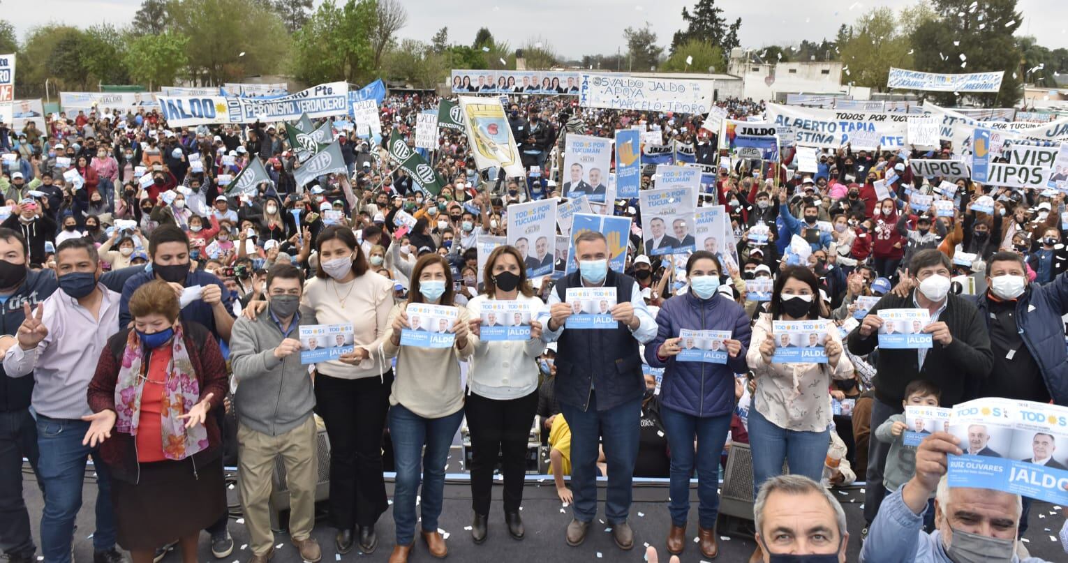 Jaldo participó de un acto multitudinario en Trancas.