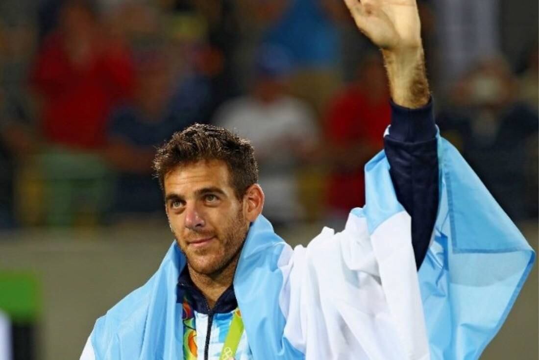 Del Potro y su medalla plateada en Río 2016.