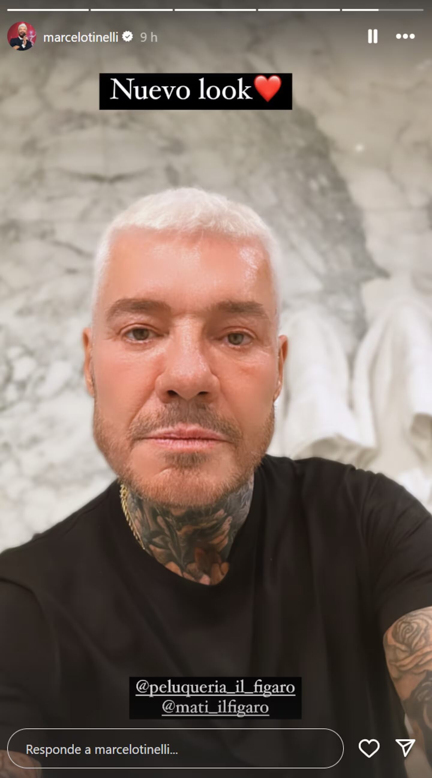 El radical cambio de look de Marcelo Tinelli.