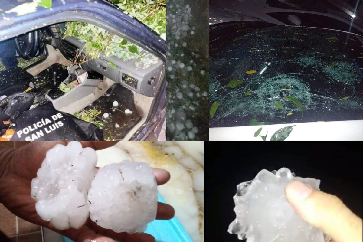 Videos e imágenes más impactantes del granizo gigante que cayó en Villa Mercedes