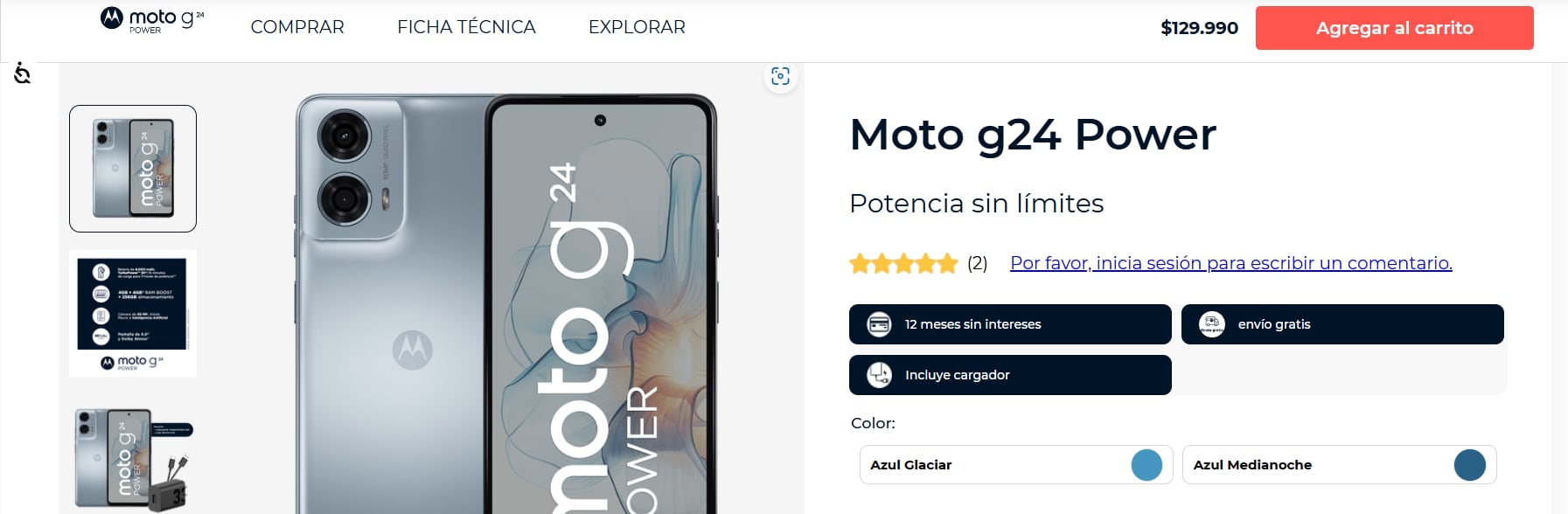 Esto es lo que vale un celular G24 Power Motorola en Chile.