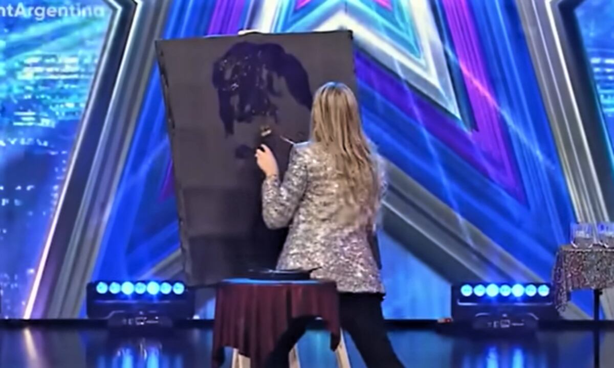 Una platense sorprendió al jurado de Got Talent Argentina 2023 con una obra de arte hecha en vivo