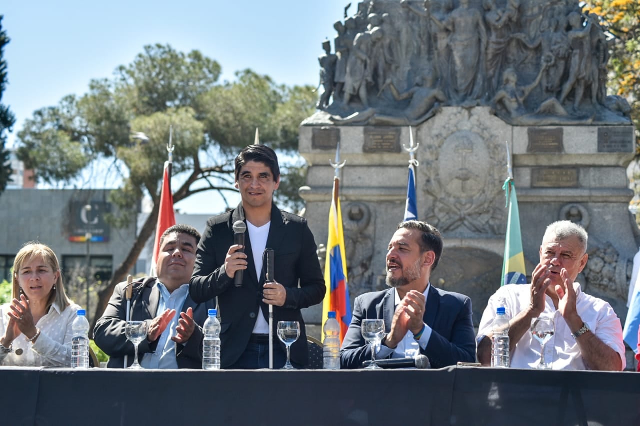 La presentación de la Copa América para ciegos, que arranca este domingo. (Gentileza prensa Municipalidad).