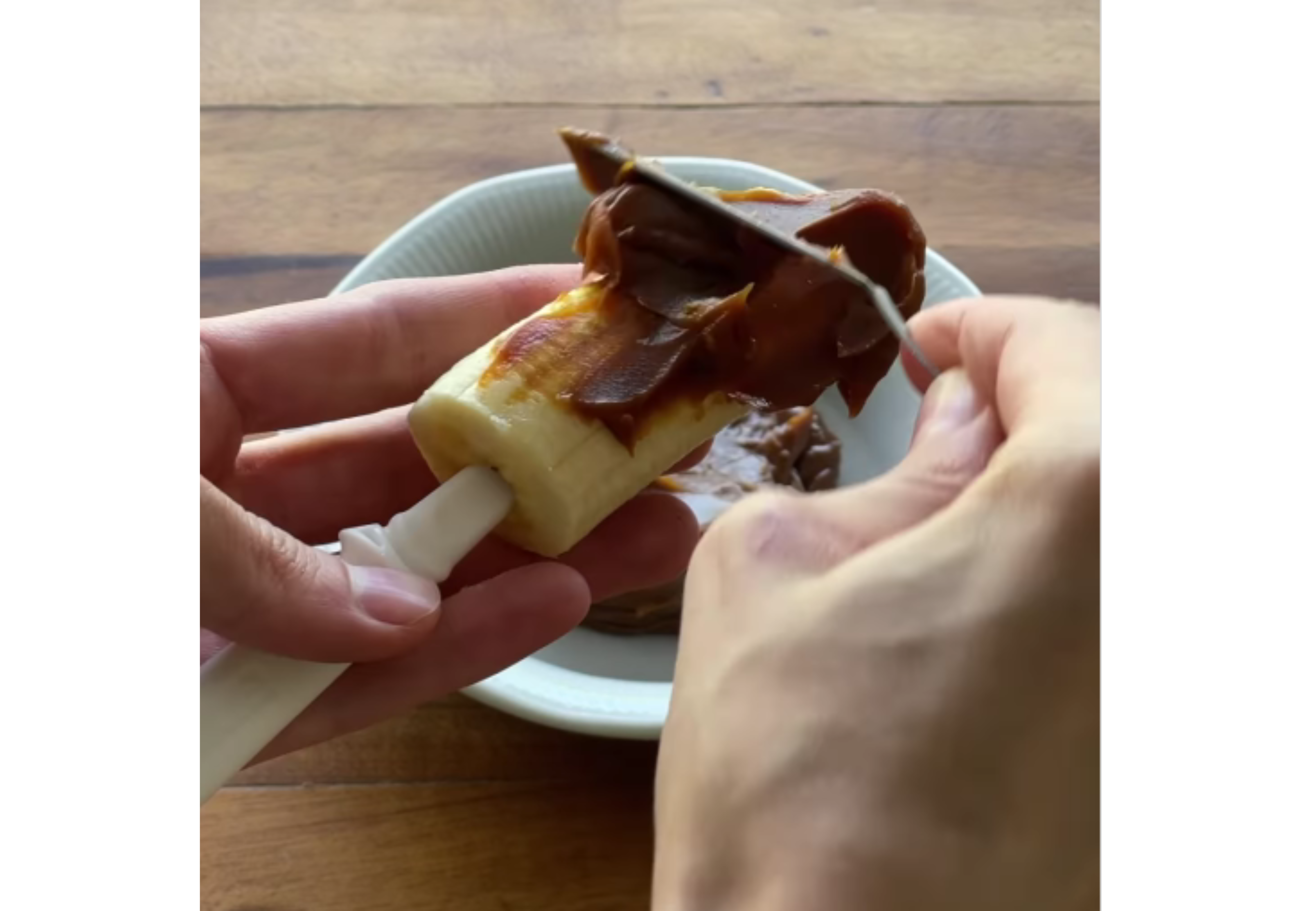 Cómo hacer helado de banana y chocolate.