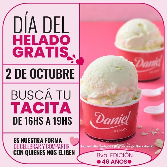 La promoción es el 2 de octubre y dura de 16 a 19.