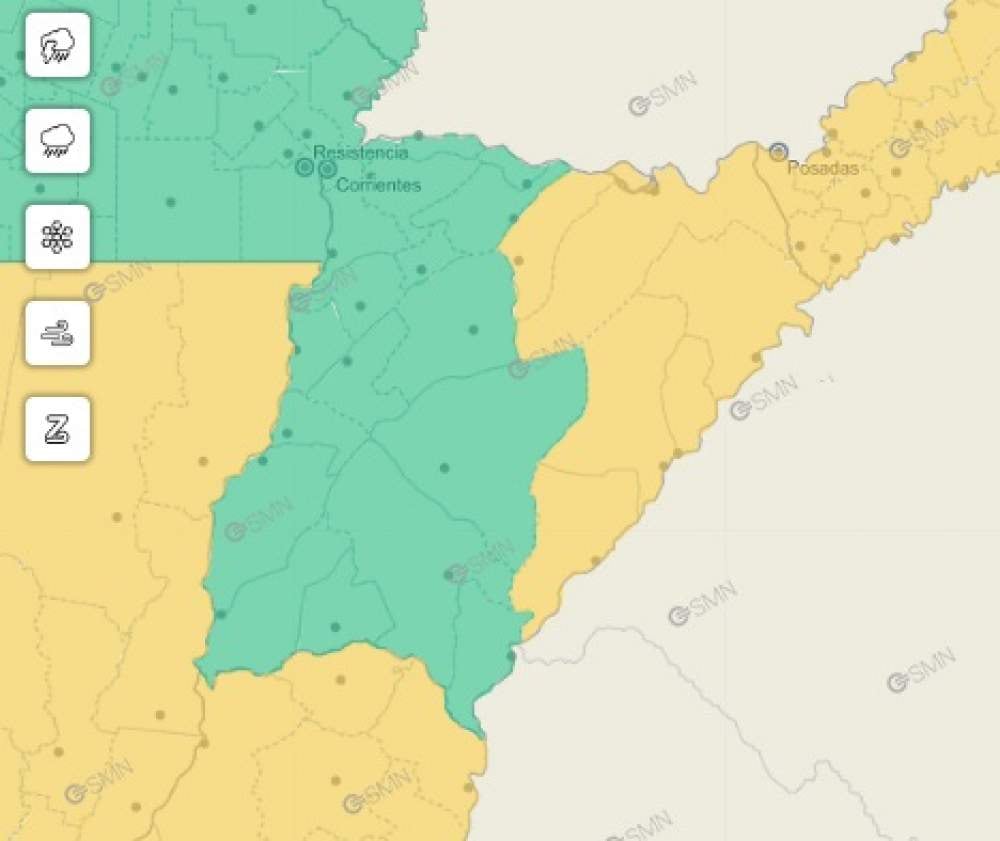 Las localidades que se van a ver afectadas en Corrientes.