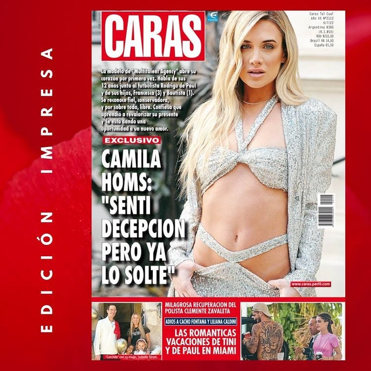 Camila Homs protagonizó la portada de la Revista Caras.