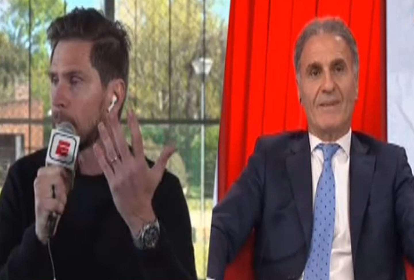 El relator blanqueó la situación sobre su mano izquierda.