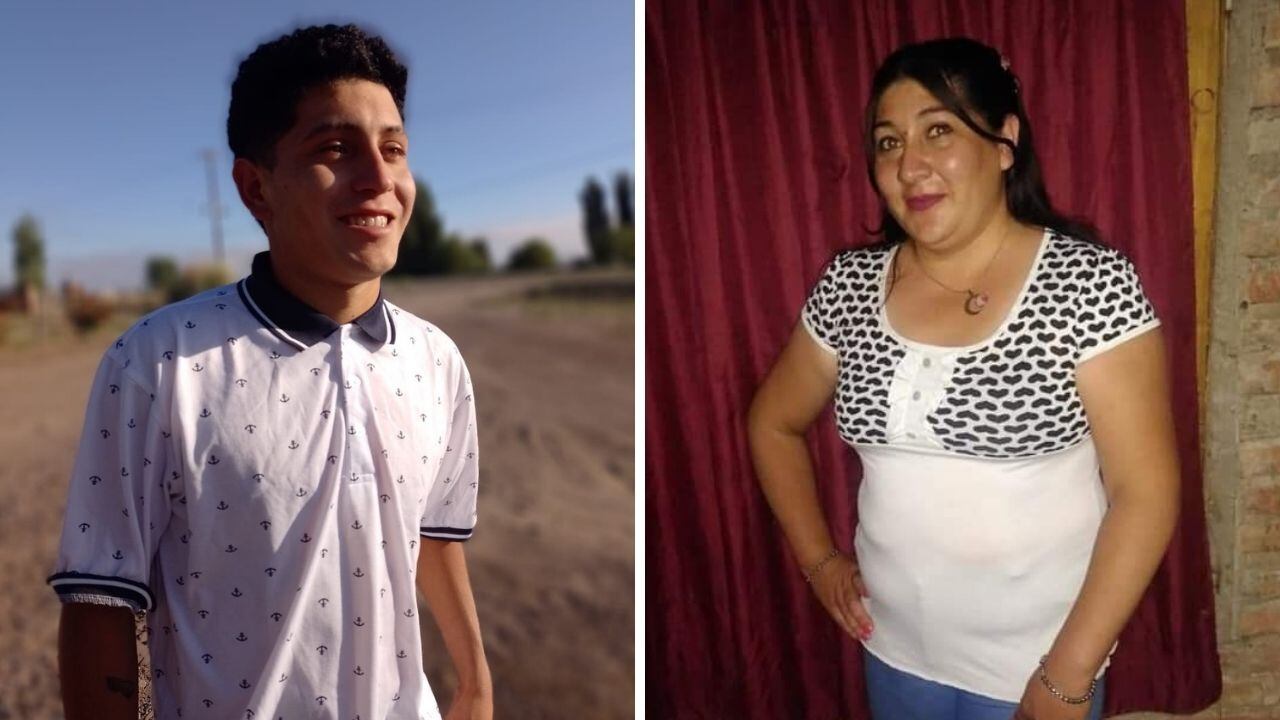 Madre e hijo comparten el orgullo de ser abanderados del mismo CENS.