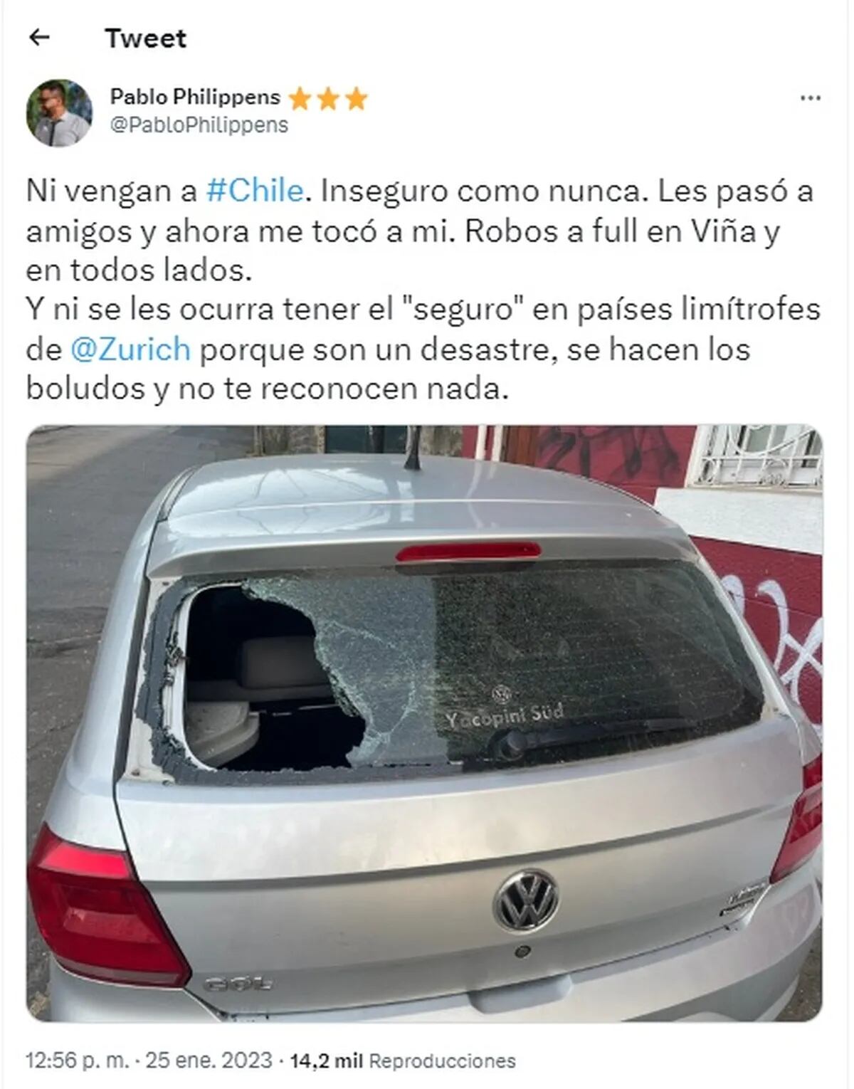 El periodista mendocino hizo su descargo en Twitter.