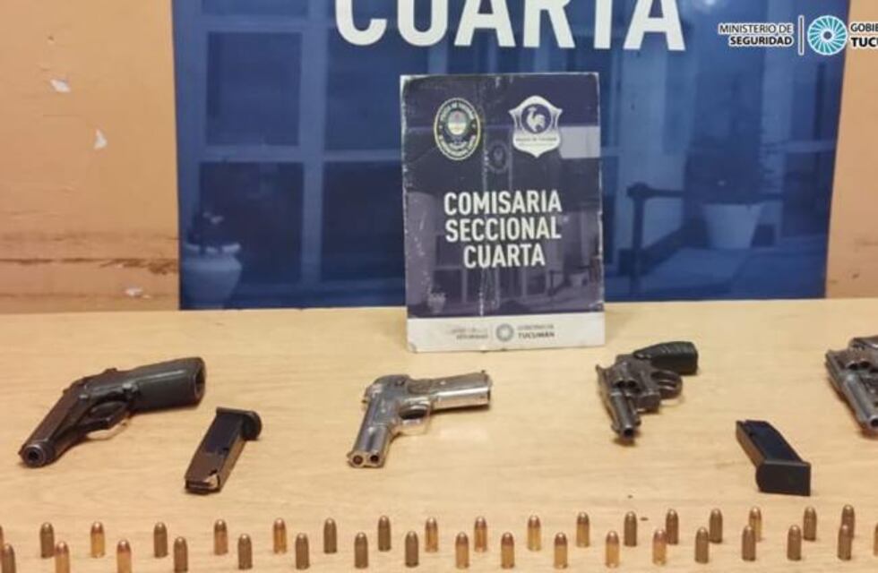Efectivos de la Unidad Regional Capital secuestraron armas de fuego